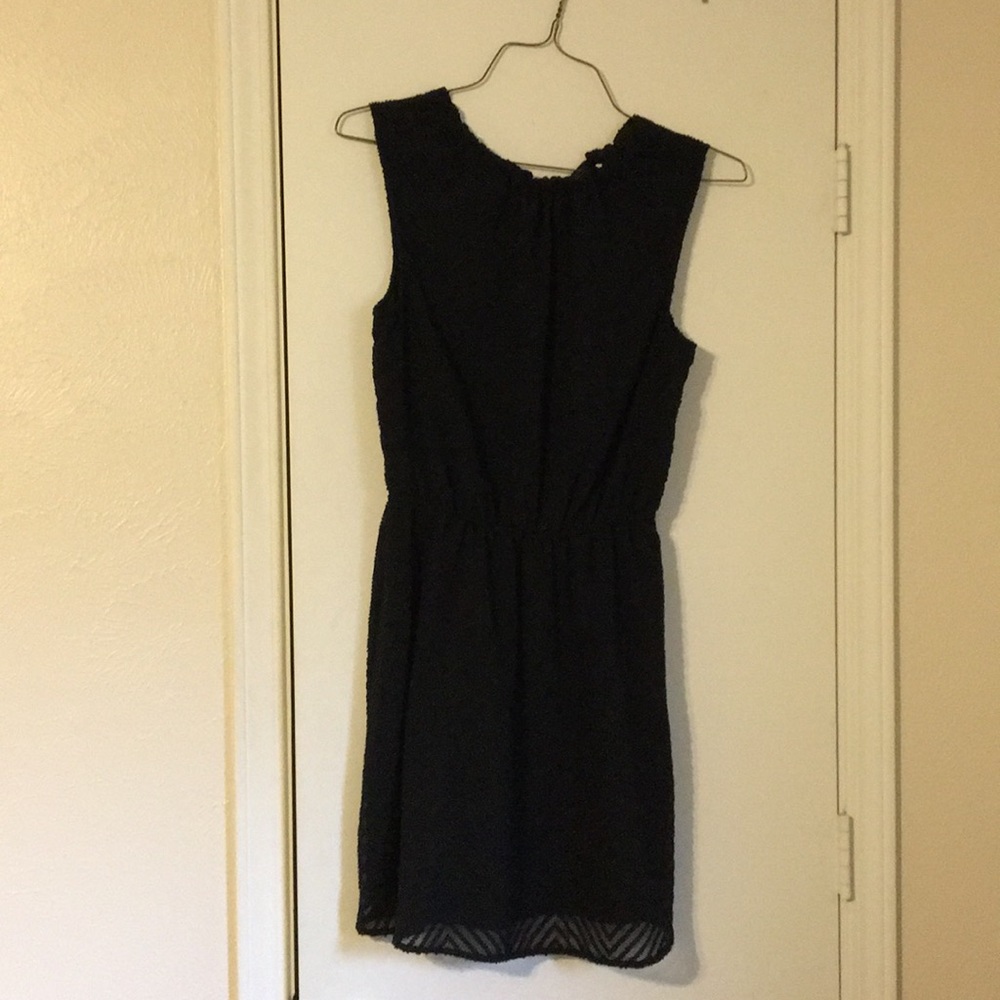 Black textured dress